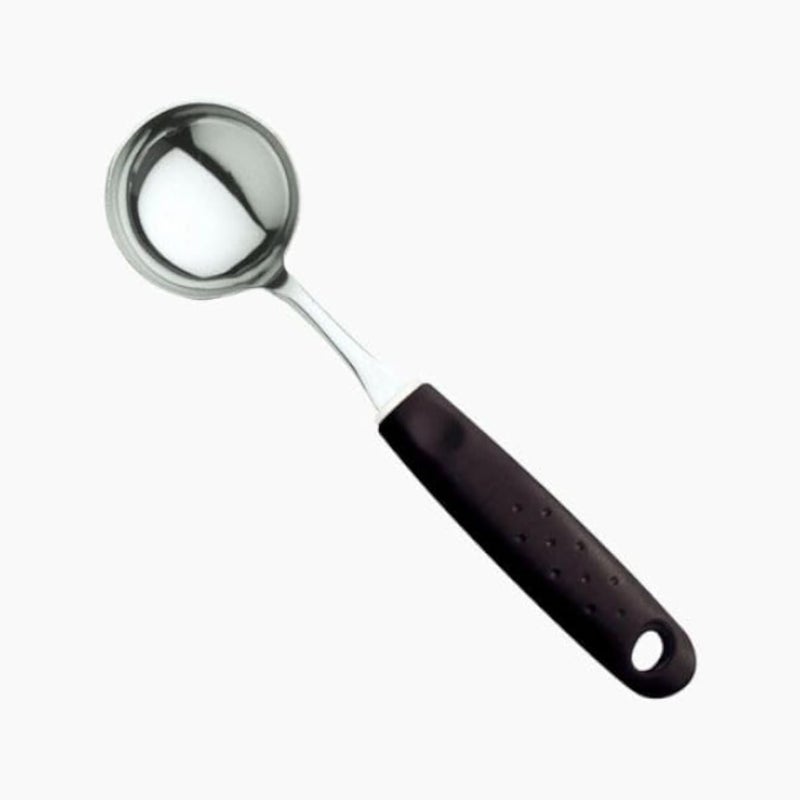 مغرفة مرق اللحم بمقبض مريح، مصنوعة من الفولاذ المقاوم للصدأ، 15 سم